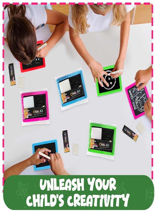 بيدوينا سبورة صغيرة للأطفال - (عبوة من 12 قطعة) هدايا صغيرة لحقائب هدايا الأطفال، كل سبورة صغيرة مزودة بعصاتين طباشيريتين وممحاة واحدة، هدايا مثالية لحفلات أعياد ميلاد الأولاد والبنات - Image 4